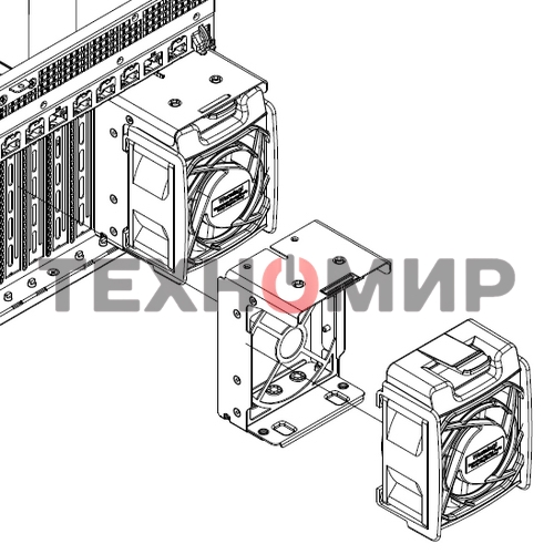 Набор охлаждения Supermicro SC747B X10 Passive GPU Kit