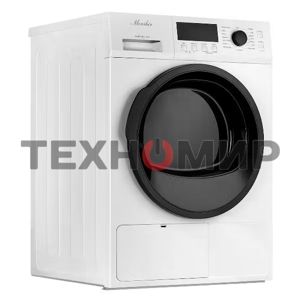 Сушильная машина MONSHER MDM 631 Blanc белый, 8 кг, сушка - тепловой насос, программ - 16, 59.5 x 84.5 x 62.5 см