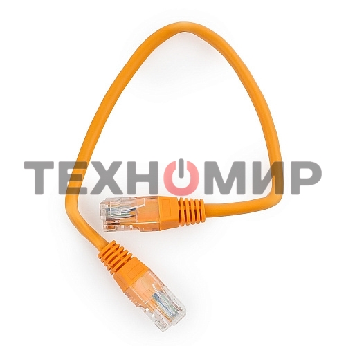 Патч-корд UTP Cablexpert cat.5e, 0.25м, литой, многожильный, оранжевый