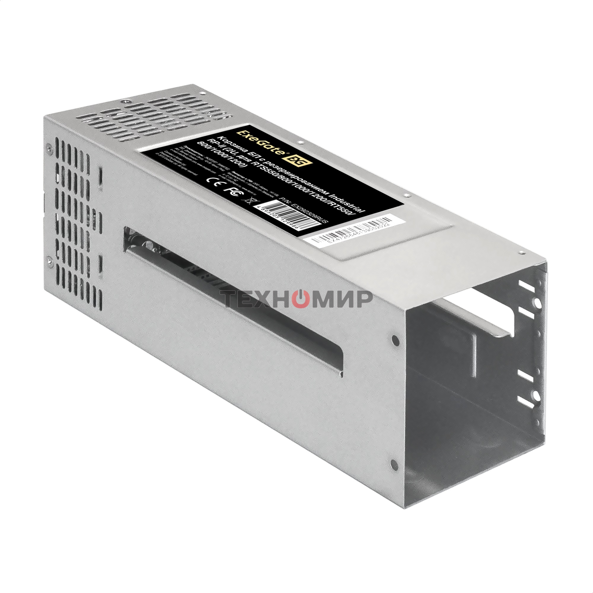 Блок питания серверный 2U Redundant 2x1000W ExeGate EX292323RUS Industrial-RTS1000 (APFC, КПД 94% (80 PLUS Platinum), 4 см fan, 24pin, 2x(4+4)pin, 2PCIe, 2SATA, 6IDE, Cable Management)