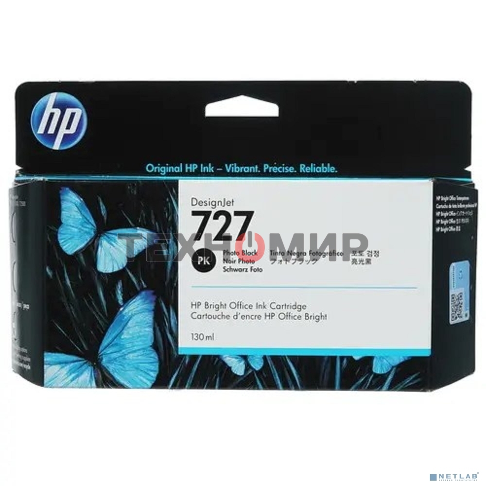 Картридж струйный HP 727 B3P23A черный для HP DJ T920/T1500 (130мл)