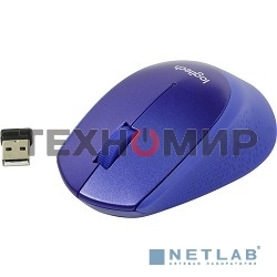 Мышь беспроводная Logitech M330 SILENT PLUS синий, 1000 dpi, радиоканал, USB, кнопки - 3