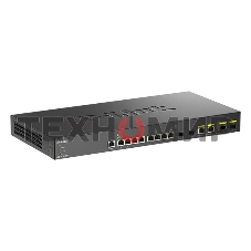 Коммутатор настраиваемый L2+ D-Link DXS-1210-12TC/B1A PROJ с 8 портами 10Gbase-T, 2 портами 10Gbase-X SFP+ и 2 комбо портами 10Gbase-T/SFP+
