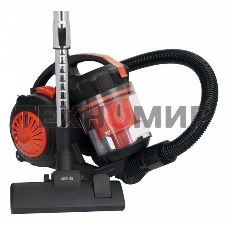 Пылесос Mystery MVC-1124 черный/оранжевый, 300/2000 Вт, уборка сухая, пылесборник контейнер 5 л