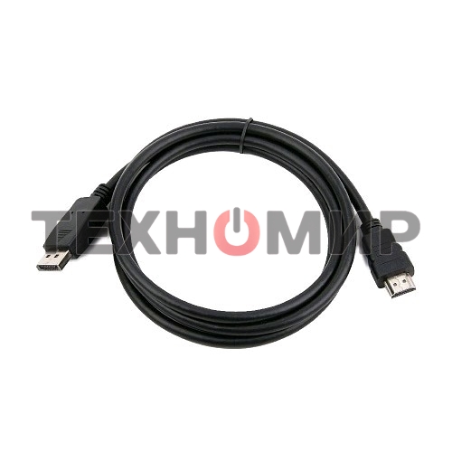 Кабель Cablexpert DisplayPort->HDMI, 10м, 20M/19M, черный, экран, пакет