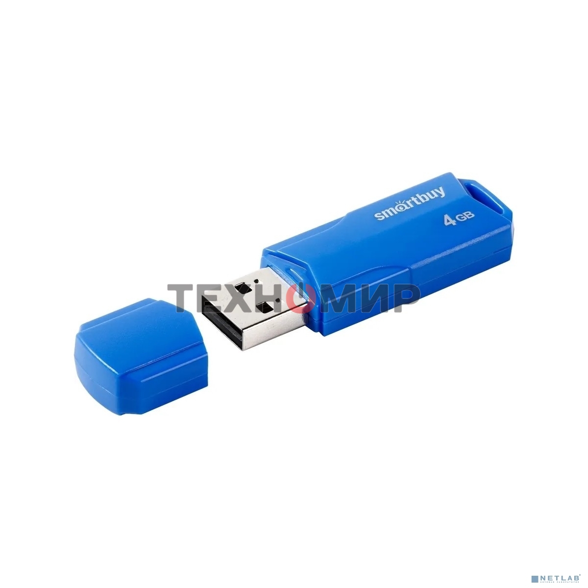 Флешка USB Smartbuy CLUE Blue (SB4GbCLU-BU), 4Gb, USB 2.0, R/W 15/8, синий