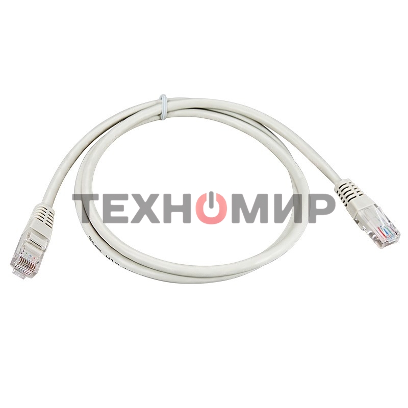Пaтч-корд U/UTP Rexant, cat.5e, RJ45-RJ45, неэкранированный, PVC серый, 1м