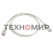 Пaтч-корд U/UTP Rexant, cat.5e, RJ45-RJ45, неэкранированный, PVC серый, 1м