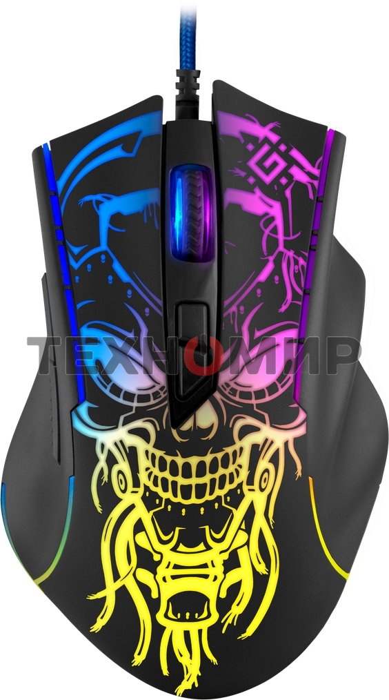 Мышь проводная Defender Bulletstorm GM-928 черный, 7200 dpi, USB, кнопки - 7