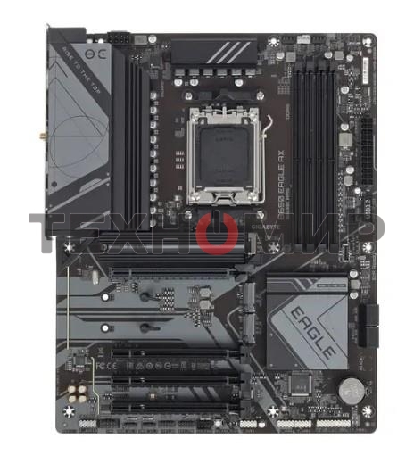 Материнская плата GIGABYTE B650 EAGLE AX (V1.1), AM5, AMD B650, 4xDDR5, 4xSATA, 3xM.2, 1xPCI-E 4.0 x16, 3xPCI-E 3.0 x1, 1xHDMI, 1xDP, 1x 1Gb LAN, 2xUSB 3.2 Gen 2, 1xUSB 3.2 Gen 1, 6xUSB 2.0, 3x3.5 мм, 7.1, Standard-ATX