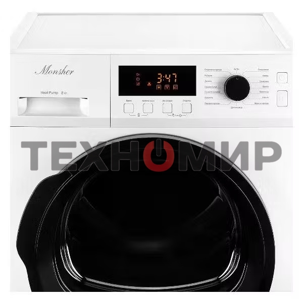 Сушильная машина MONSHER MDM 631 Blanc белый, 8 кг, сушка - тепловой насос, программ - 16, 59.5 x 84.5 x 62.5 см