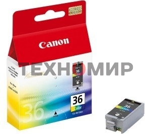 Картридж струйный CLI-36Color (1511B001) для Canon Mini Pixma 260, Цветной, 250 стр.