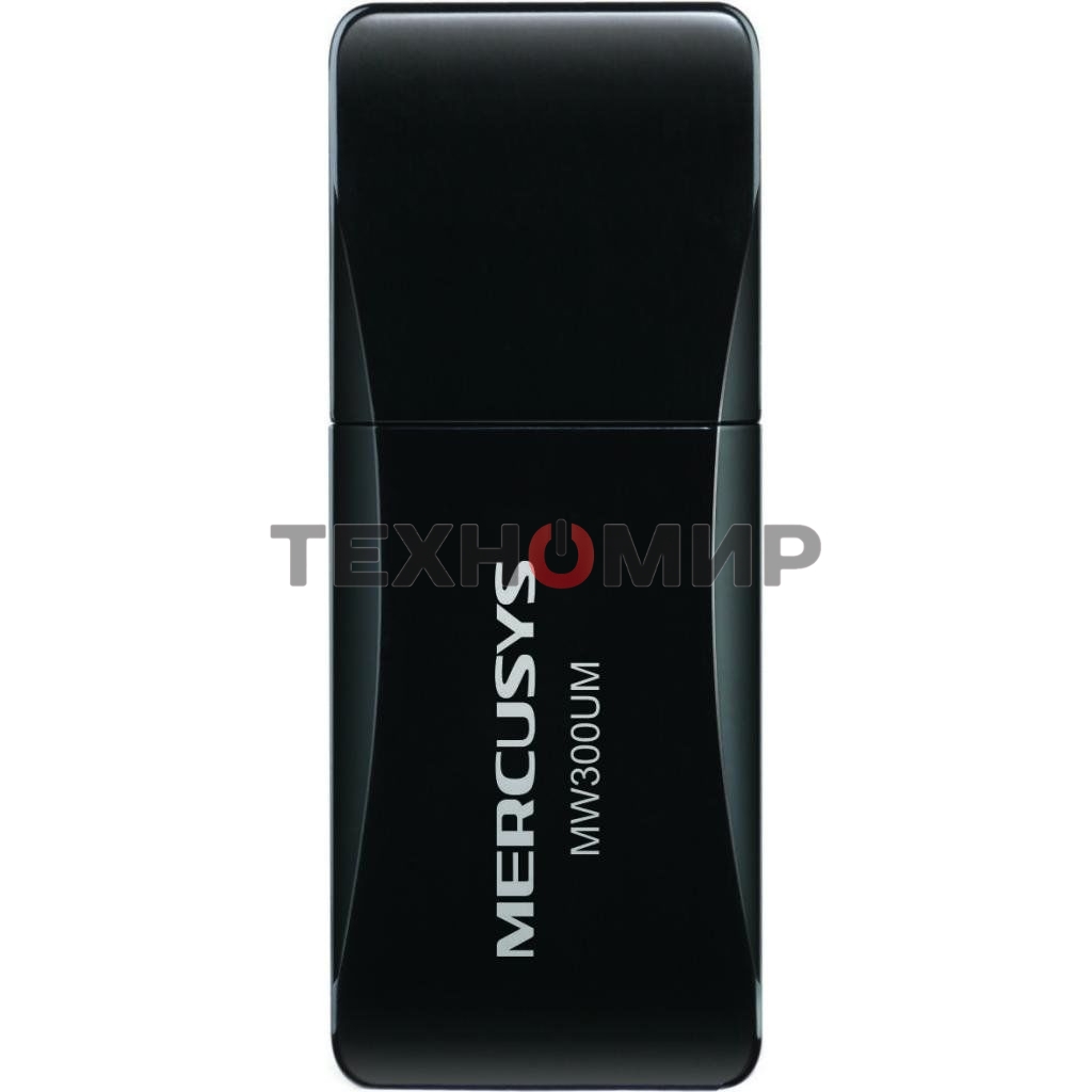 Сетевой адаптер USB2.0 адаптер Mercusys MW300UM, 300 Мбит/с, компактный