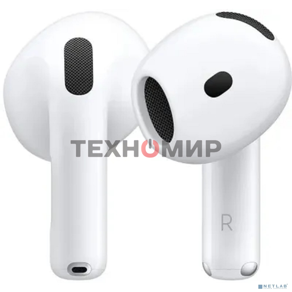 Гарнитура вкладыши Apple A3050,A3053,A3058 AirPods 4 белый (MXP63LL/A)