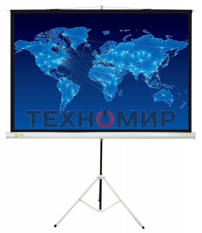 Экран Cactus 150x150 см Triscreen CS-PST-150x150 1:1 напольный рулонный белый