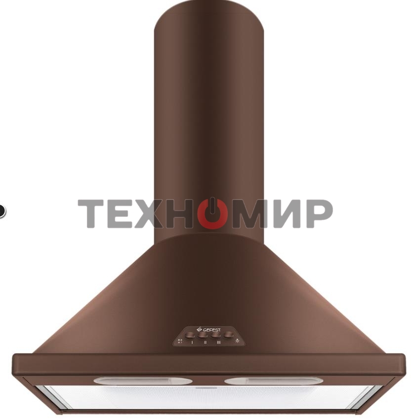 Вытяжка каминная Gefest ВО 1602 К17 коричневый, 60 см, 600 куб. м/ч, 81 дБ