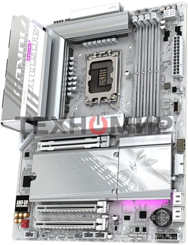 Материнская плата GIGABYTE Z890 AORUS ELITE WIFI7 ICE, LGA1851, Intel Z890, 4xDDR5, 4xSATA, 4xM.2, 1xPCIe 5.0 x16, 2xPCIe 4.0 x4, 1xDP (v1.4), 1xUSB Type-C, 1x2.5Gb LAN, Wi-Fi 7, Bluetooth 5.4, S/PDIF, 2x3.5 мм, 7.1, ATX