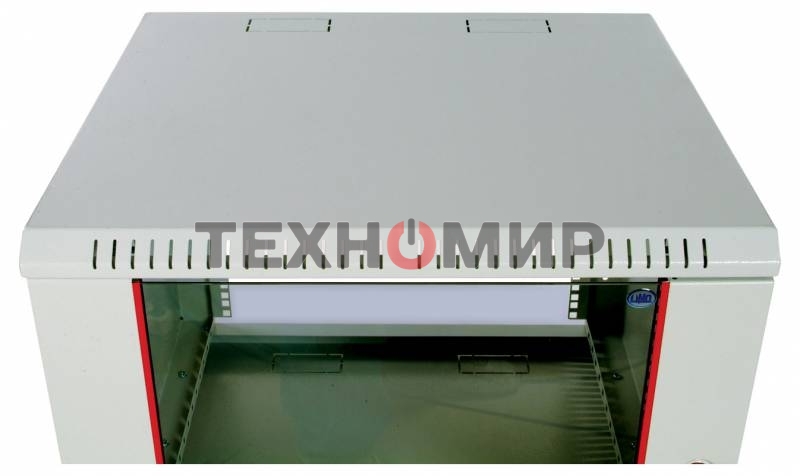 Шкаф настенный ЦМО ШРН-Э-18.500 18U 600x520мм пер.дв.стекл несъемные бок.пан. серый