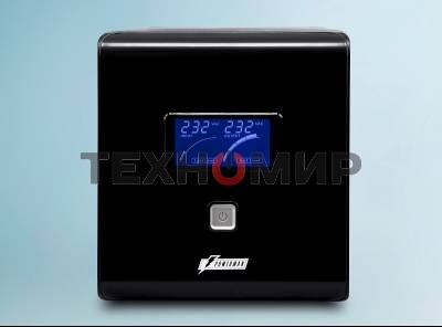 Источник бесперебойного питания PowerMan Smart Sine 1000 черный (Pure Sine Wave/LCD Display/USB/Software/RJ11/45)