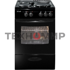 Плита электрическая Лысьва ЭП 301 МС черный, конфорок 3 электрических, духовка 57 л, 50 см x 85 см x 60 см (без крышки)