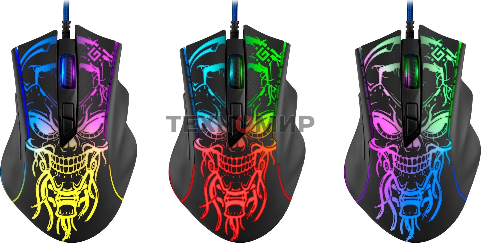 Мышь проводная Defender Bulletstorm GM-928 черный, 7200 dpi, USB, кнопки - 7