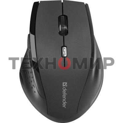 Мышь беспроводная Defender Accura MM-365 черный, 1600 dpi, радиоканал, USB, кнопки - 6