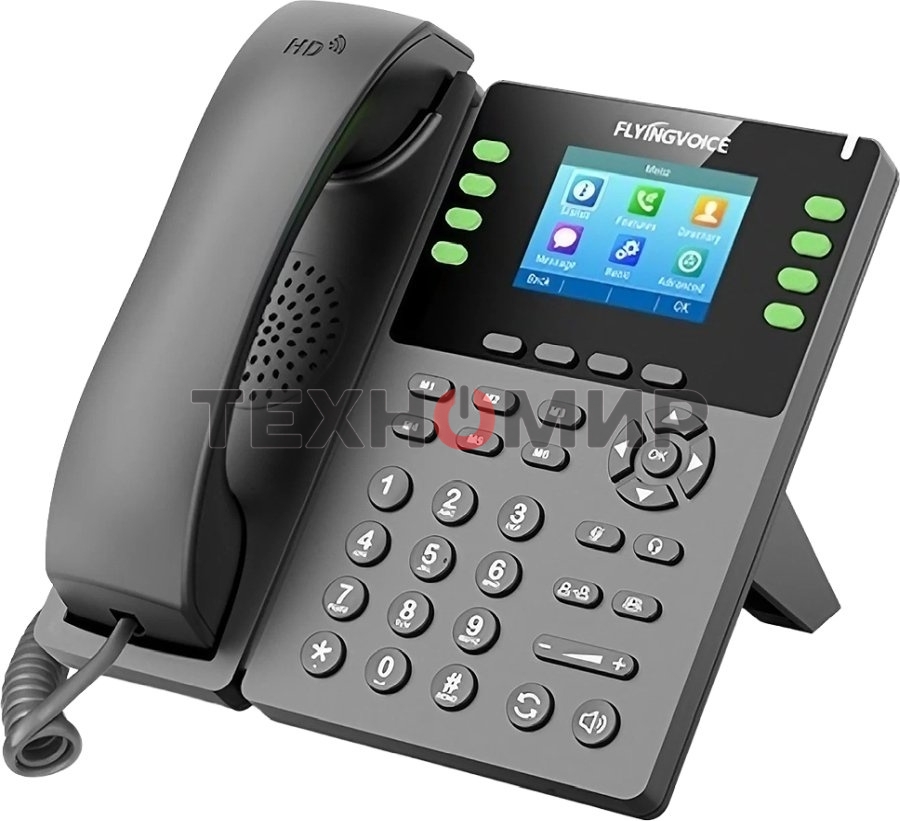 Телефон IP Flyingvoice P23G серый (упак.:1шт)
