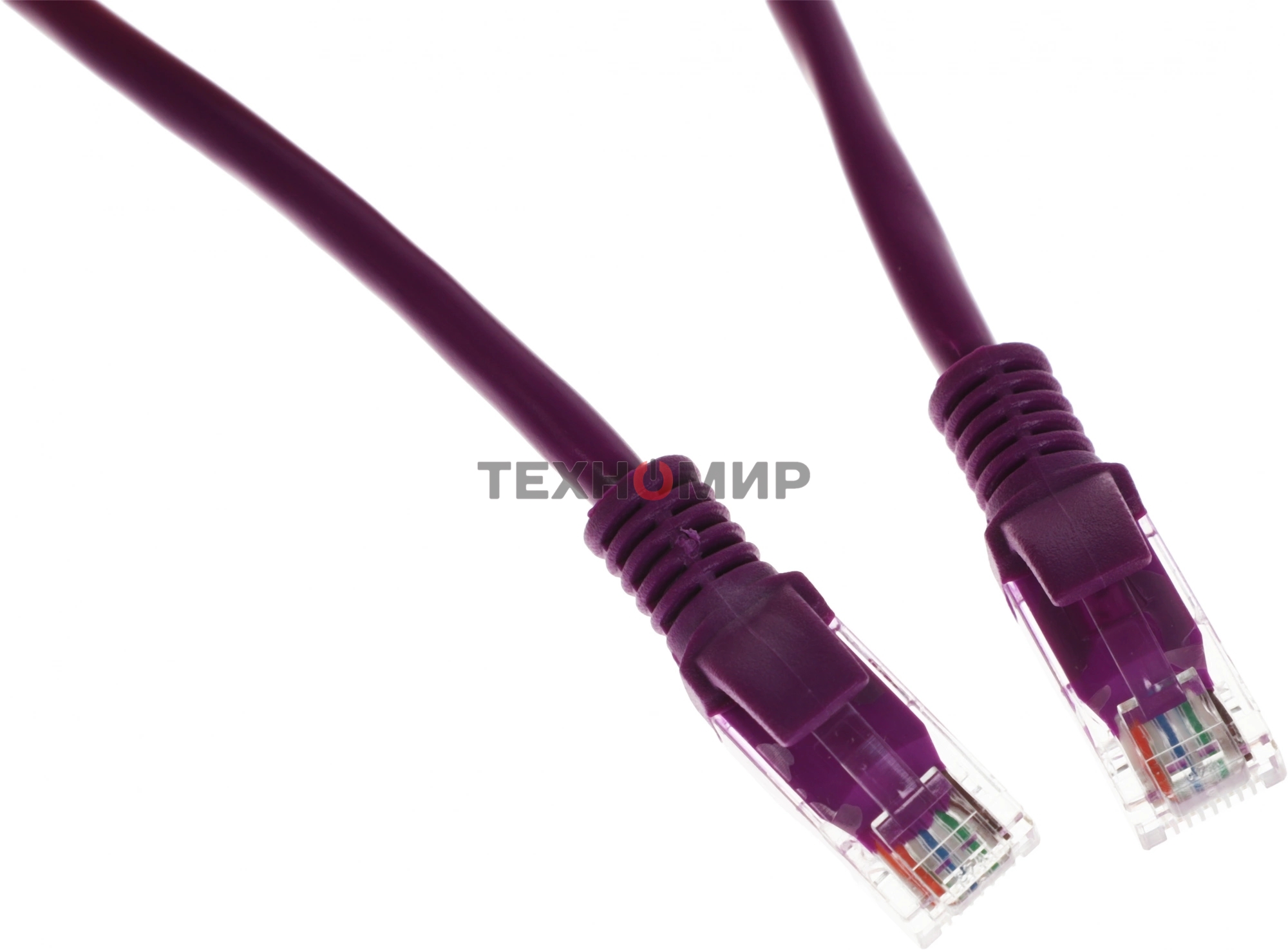 Патч-корд UTP Cablexpert cat.5e, 0.5м, литой, многожильный, фиолетовый