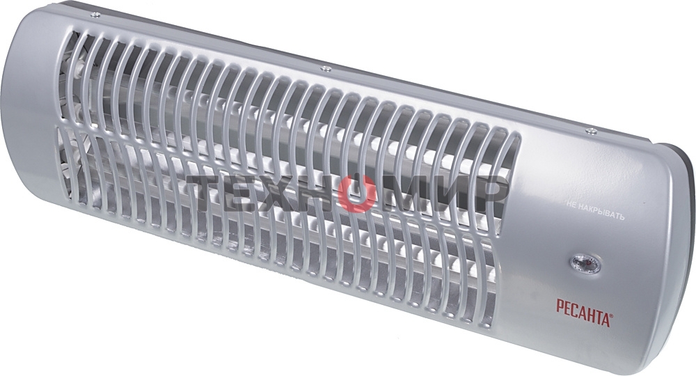 Обогреватель инфракрасный Ресанта ИКО-1500Л, серый, кварцевый, 1500 Вт, 25 м2, термостат
