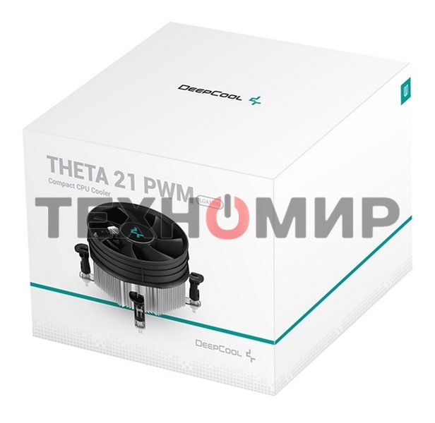 Кулер для процессора DEEPCOOL THETA 21 PWM 1700 черный, 92 мм, алюминий, 2400 об/мин, 30.2 дБ, 4 pin, 95 Вт, 72 мм