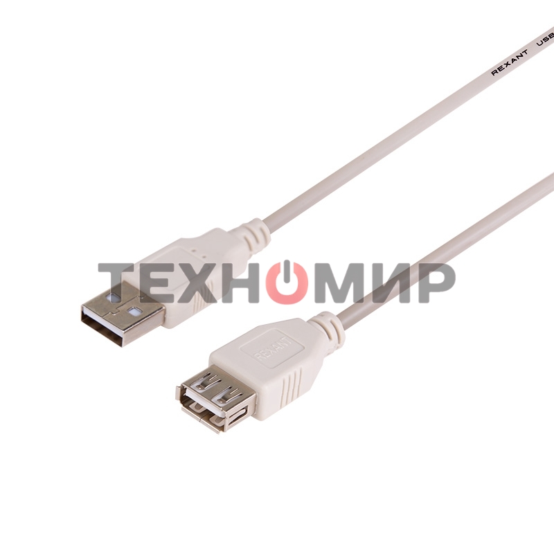 Кабель Rexant USB-А (male) - USB-A (female) 1.8M