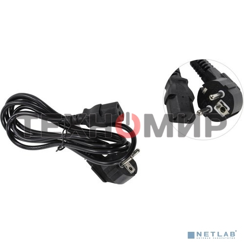 Кабель питания ExeGate Power PC-1,8P (Евровилка угловая Schuko->С13) VDE-250V-3*0.5-CU, 6A, 1.8м