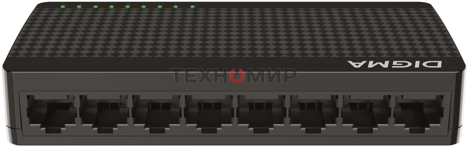 Коммутатор Digma DSW-108GE DSW-108GEV2 (L2) 8x1 Гбит/с неуправляемый