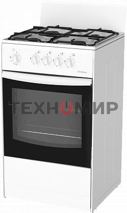 Плита газовая Darina S4 GM 441 101 белый, конфорок 4 шт, духовка 50 л, 50 см x 85 см x 51 см