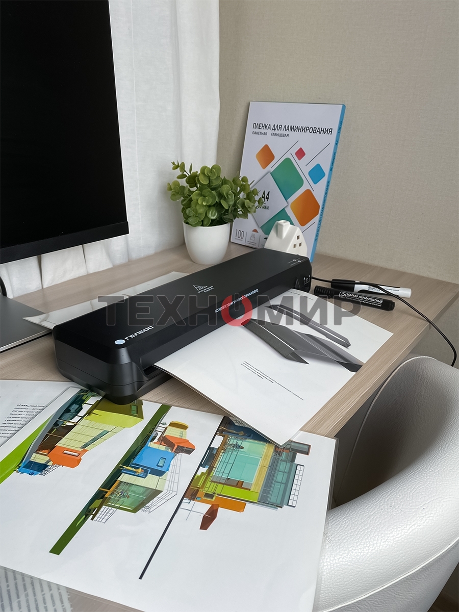 Ламинатор Гелеос ЛМ-А3С черный A3 (75-150мкм) 32см/мин (2вал.) хол.лам. лам.фото