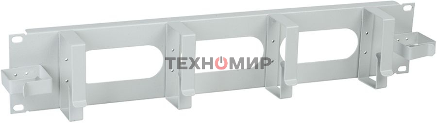 Кабельный органайзер ITK CO35-2M6R 2U 2 боковых горизонт. и 4 вертик. кольца, серый