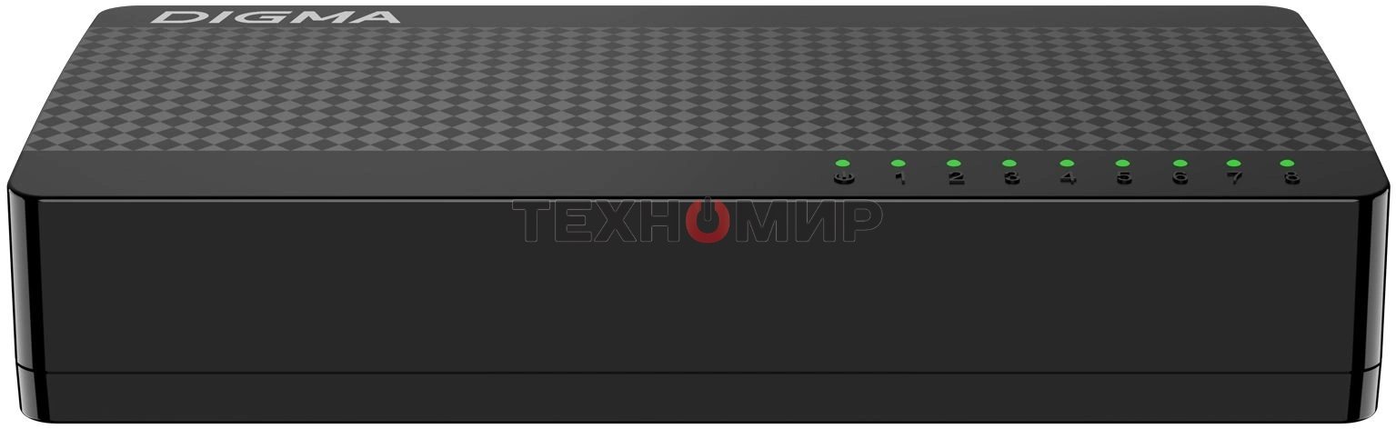 Коммутатор Digma DSW-108GE DSW-108GEV2 (L2) 8x1 Гбит/с неуправляемый