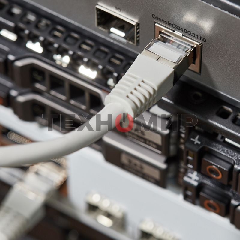 Пaтч-корд Rexant F/UTP, cat.6, RJ45-RJ45, экранированный, PVC серый, 1м