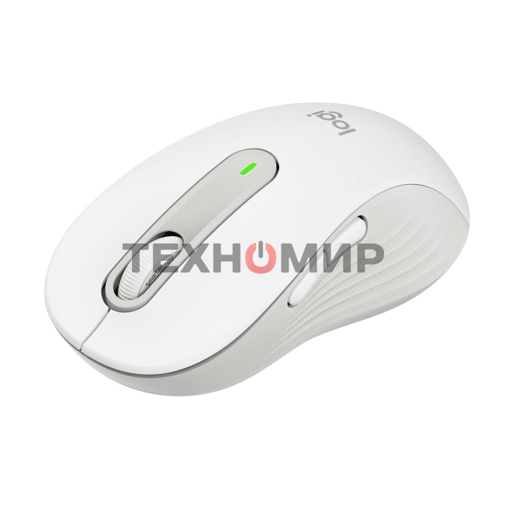 Мышь беспроводная Logitech Signature M650 L белый, 4000 dpi, радиоканал, Bluetooth, USB, кнопки - 5