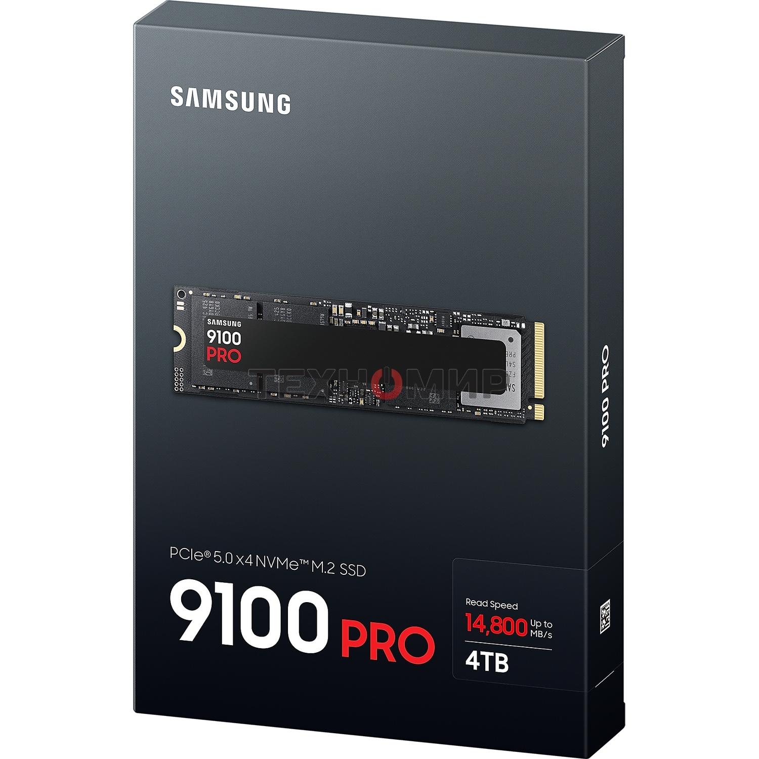 Накопитель SSD 4Tb Samsung 9100 PRO, M.2, PCI-E 5.0 x4, TLC 3D NAND R/W - 14800/13400 Mb/s