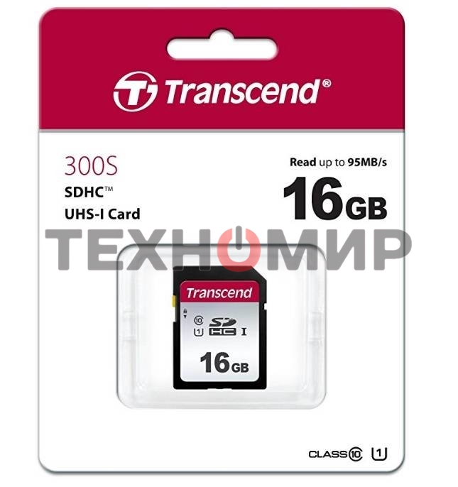 Флеш карта SD 16Gb Transcend SDHC UHS-I U1