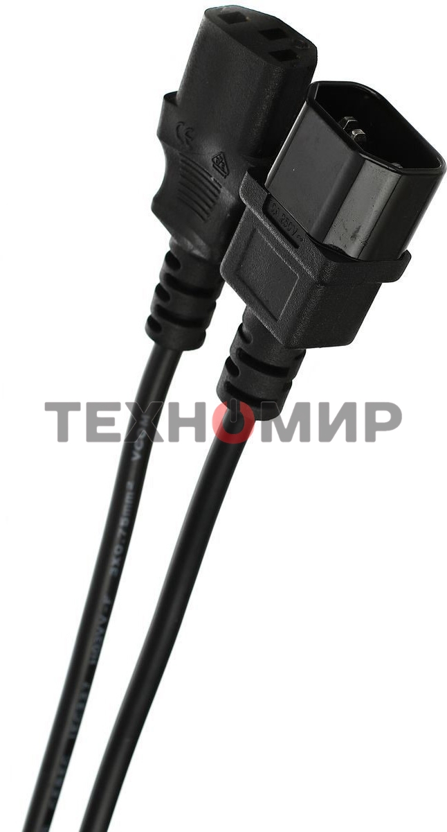 Кабель VCOM CE001-CU0.75-1.8 Кабель монитор - компьютер 220V (UPS -> устройство) VCOM VDE 3Gx0.75мм (CE001-CU)1.8м