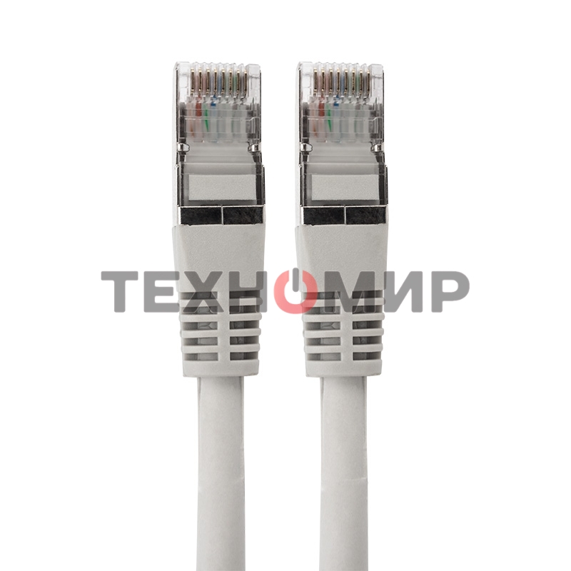 Пaтч-корд Rexant F/UTP, cat.6, RJ45-RJ45, экранированный, PVC серый, 1м
