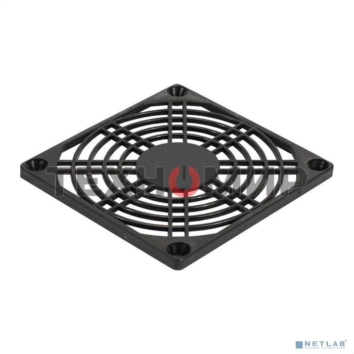 Решетка для вентилятора 80x80 ExeGate EG-080PSB (80x80 мм, пластиковая, квадратная, черная)