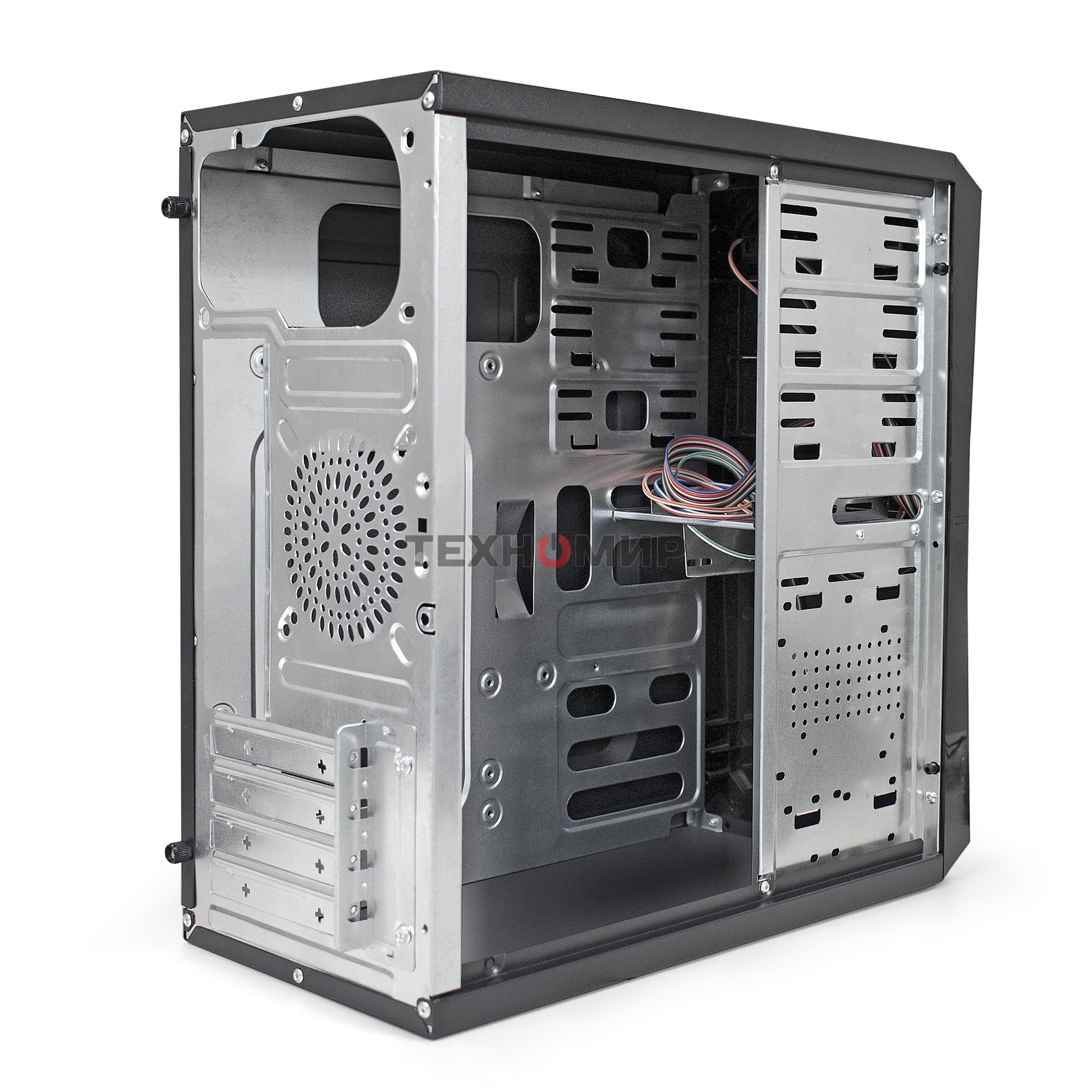 Компьютерный корпус ExeGate EX284030RUS Minitower BA-203U Black, mATX, (AA400, 80мм), 2хUSB+1хUSB 3.0, Audio
