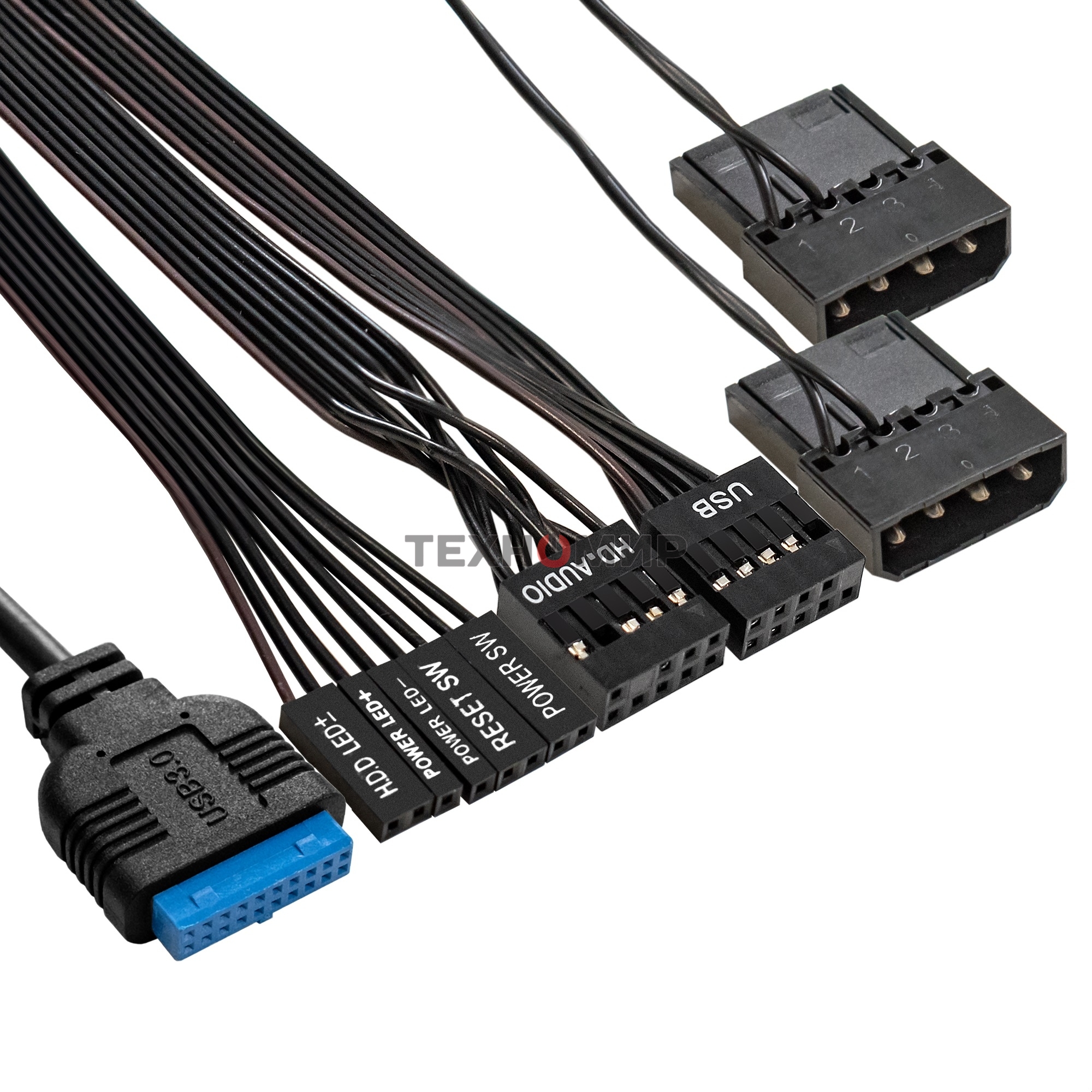 Компьютерный корпус Minitower ExeGate mEVO-7803-XP600 (mATX, БП XP600 с вент. 12см, 2*USB+1*USB 3.0, HD аудио, черный, 2 вент. 12см с RGb подсветкой)