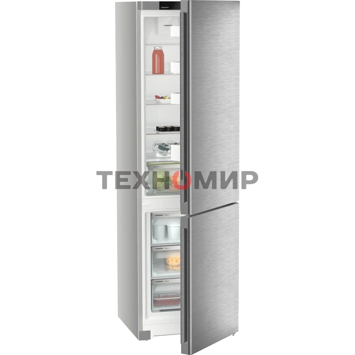 Холодильники Liebherr Pure CNsdc 5703-22 001 серебристый SmartSteel двухкамерный 266/94л морозилка снизу