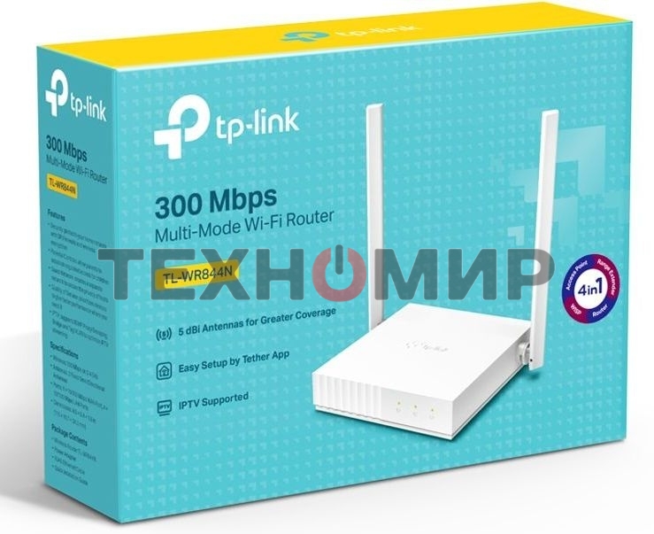 Роутер беспроводной TP-Link TL-WR844N N300 10/100BASE-TX белый