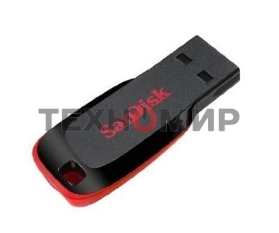 Флешка USB Sandisk CZ50 Cruzer Blade (SDCZ50-008G-B35), 8Gb, USB 2.0, R/W 15/4, черный/красный