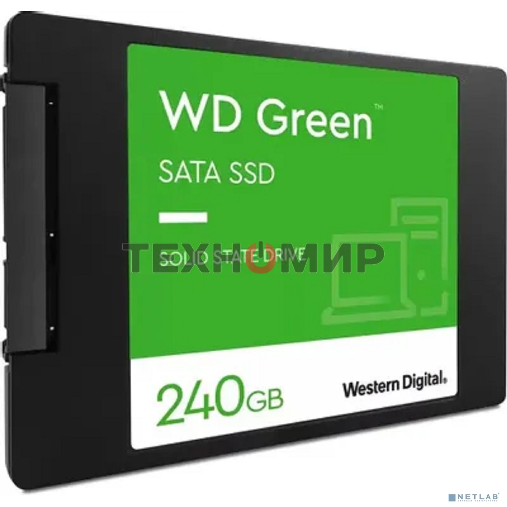 Накопитель SSD WD Green WDS240G3G0A, 240Gb, SATA III, 2.5